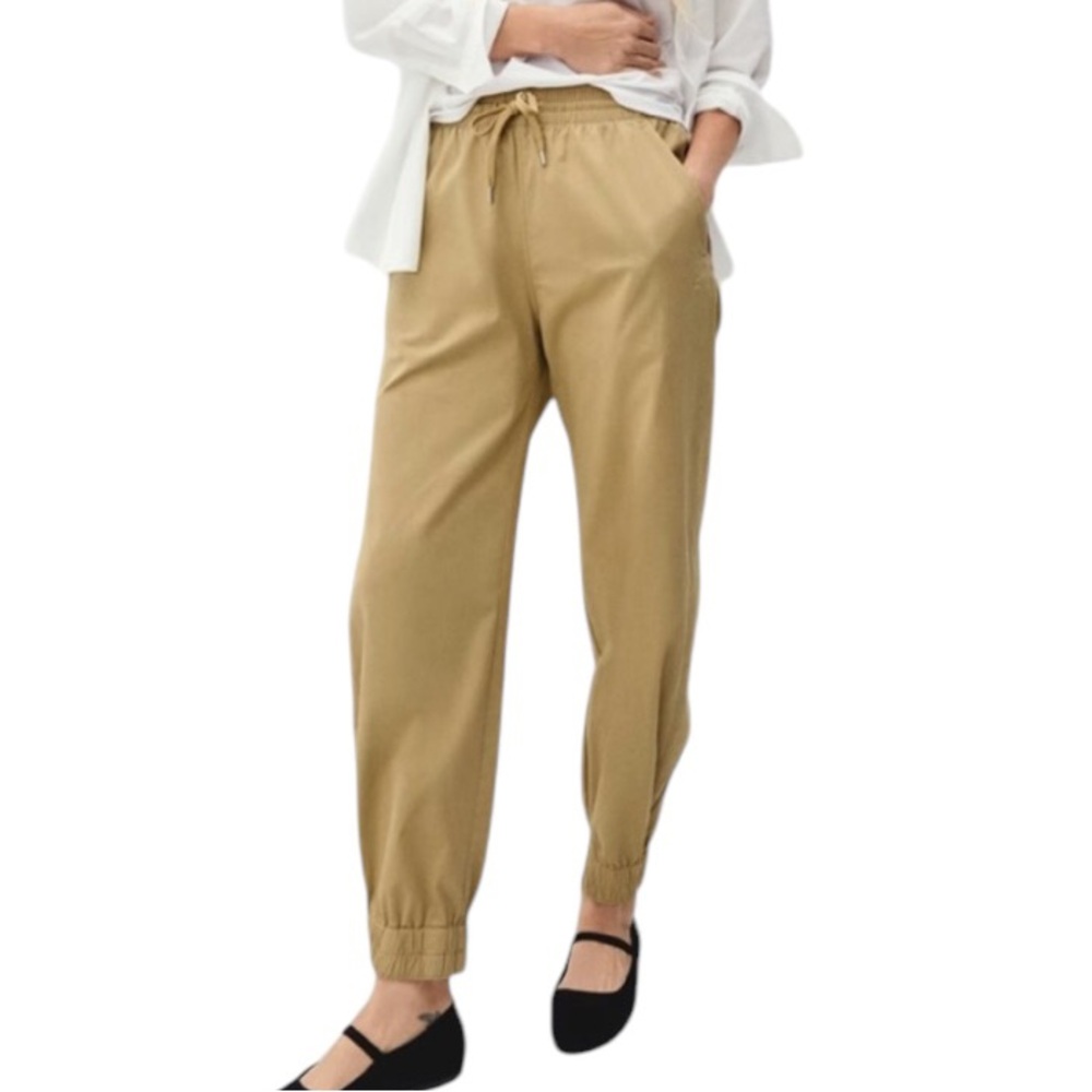 Everlane Organic Cotton High Waist Easy Joggers in Golden Oak - M
